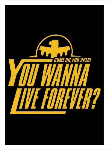 Come on Apes - starship, troopers, movie, 90s, ape, aliens - Kunstdruck
