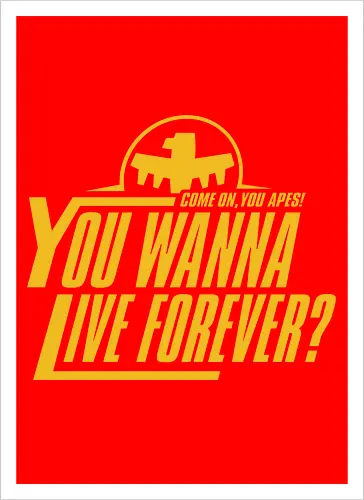 Come on Apes - starship, troopers, movie, 90s, ape, aliens - Kunstdruck