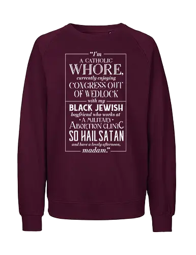Harry's quote - kingsman, movie, quote, text, movie, action - Fairtrade Sweatshirt