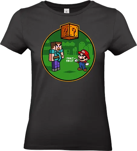 I saw it first - danger, creeper, minecraft, super, box, block - Standard T-Shirt (Frauen)