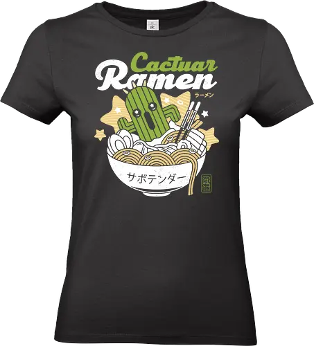 Cactus Ramen Aesthetic - final 9, final 7, final ix, quina quen, Cactus, cactilio, ramen, Kupo, Kweh, final xiv, ff14, Cloud, Villain, video game, fat chocobo, vivi ornitier, black mage, fantasy, zanarkand, blitzball - Standard T-Shirt (Frauen)