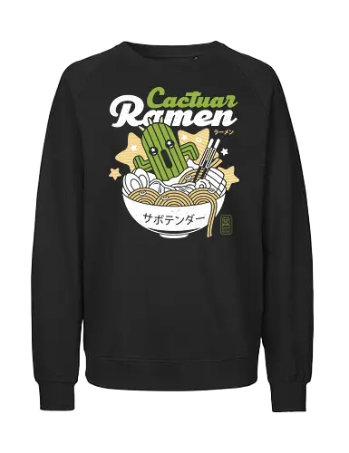 Cactus Ramen Aesthetic - final 9, final 7, final ix, quina quen, Cactus, cactilio, ramen, Kupo, Kweh, final xiv, ff14, Cloud, Villain, video game, fat chocobo, vivi ornitier, black mage, fantasy, zanarkand, blitzball - Fairtrade Sweatshirt