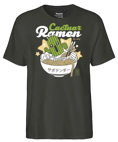 Cactus Ramen Aesthetic - final 9, final 7, final ix, quina quen, Cactus, cactilio, ramen, Kupo, Kweh, final xiv, ff14, Cloud, Villain, video game, fat chocobo, vivi ornitier, black mage, fantasy, zanarkand, blitzball - Fairtrade T-Shirt