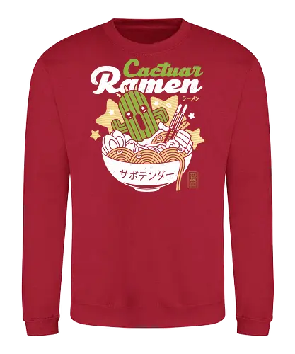 Cactus Ramen Aesthetic - final 9, final 7, final ix, quina quen, Cactus, cactilio, ramen, Kupo, Kweh, final xiv, ff14, Cloud, Villain, video game, fat chocobo, vivi ornitier, black mage, fantasy, zanarkand, blitzball - Sweatshirt