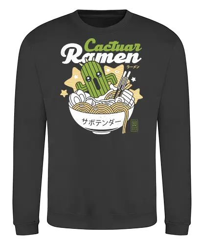 Cactus Ramen Aesthetic - final 9, final 7, final ix, quina quen, Cactus, cactilio, ramen, Kupo, Kweh, final xiv, ff14, Cloud, Villain, video game, fat chocobo, vivi ornitier, black mage, fantasy, zanarkand, blitzball - Sweatshirt