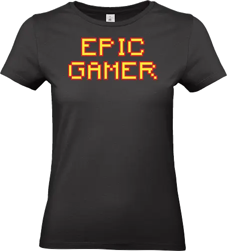 EPIC GAMER - gaming, pixel art, retro, typography, minimalist, vintage, video games, nerd culture, lettering, design - Standard T-Shirt (Frauen)
