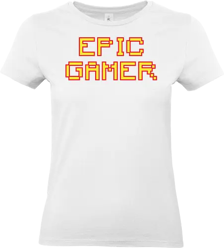 EPIC GAMER - gaming, pixel art, retro, typography, minimalist, vintage, video games, nerd culture, lettering, design - Standard T-Shirt (Frauen)