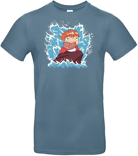 Hameater - anime, ponyo, manga, ham, retro, anime, cute, shark, mermaid - Standard T-Shirt
