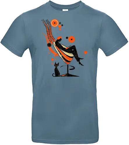 Chillin time - music, reading, books, chill, cats, 50's style, retro, vintage - Standard T-Shirt