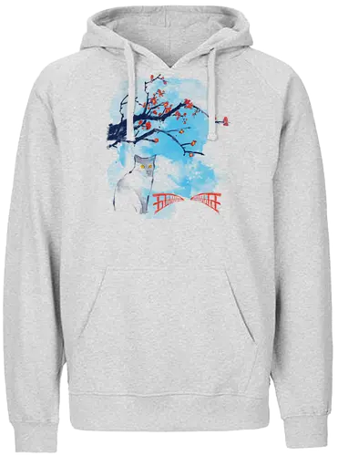 Japan delice - cats, japan, watercolor, kitty, cute, artistic, animals, nature - Fairtrade Hoodie