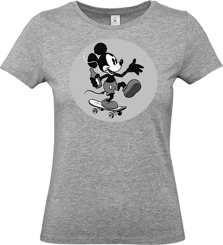 free  Steamboat Willie - skateboard, cartoon, free Steamboat Willie, beer, skateboard, mouse - Standard T-Shirt (Frauen)