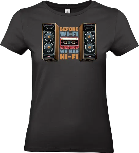 Before Wi-Fi - Internet, retro, classic, cassette tape, nostalgia, Wi-Fi, speaker - Standard T-Shirt (Frauen)