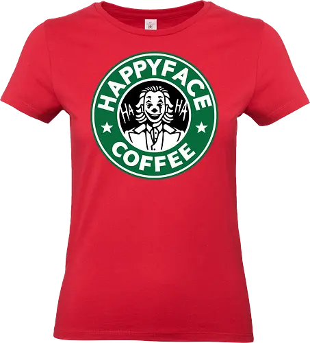 Happy Face Coffee - happy, coffee, parody, joker, villain, comic - Standard T-Shirt (Frauen)