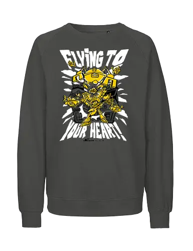 Flying to your heart - retro, japan, gitaroo, music, rock, asian, gamer - Fairtrade Sweatshirt