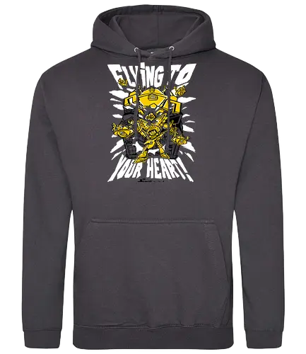 Flying to your heart - retro, japan, gitaroo, music, rock, asian, gamer - Standard Hoodie