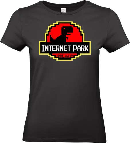 Internet Park - jurassic, internet, park, retro, meme, parody, dinosaur - Standard T-Shirt (Frauen)
