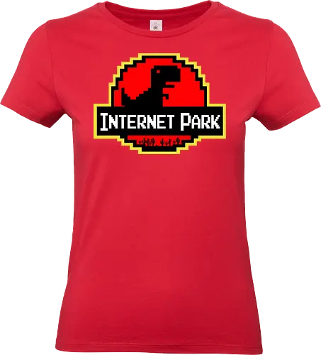 Internet Park - jurassic, internet, park, retro, meme, parody, dinosaur - Standard T-Shirt (Frauen)