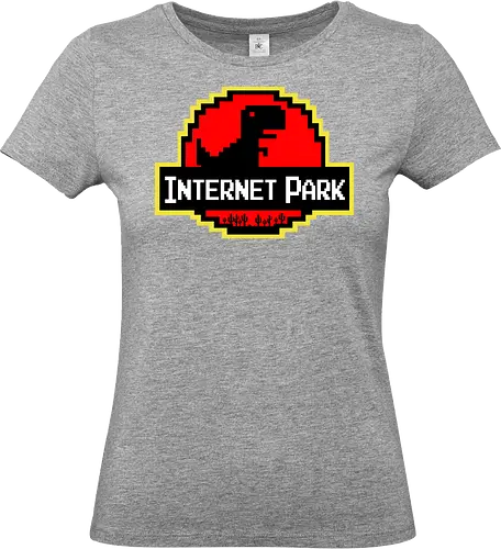 Internet Park - jurassic, internet, park, retro, meme, parody, dinosaur - Standard T-Shirt (Frauen)