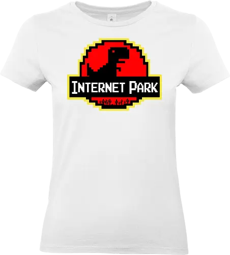 Internet Park - jurassic, internet, park, retro, meme, parody, dinosaur - Standard T-Shirt (Frauen)