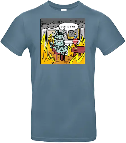 Usa is fine - usa, america, fine, fire - Standard T-Shirt