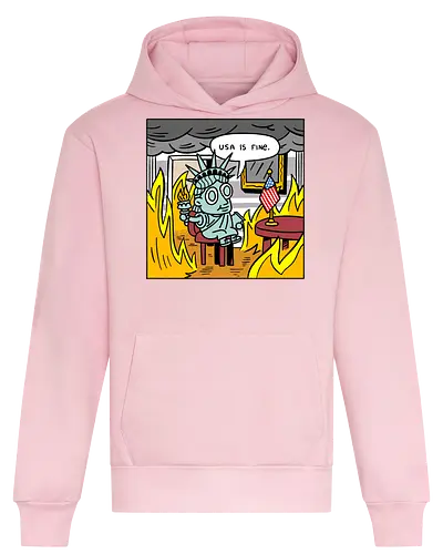 Usa is fine - usa, america, fine, fire - Heavyweight Hoodie