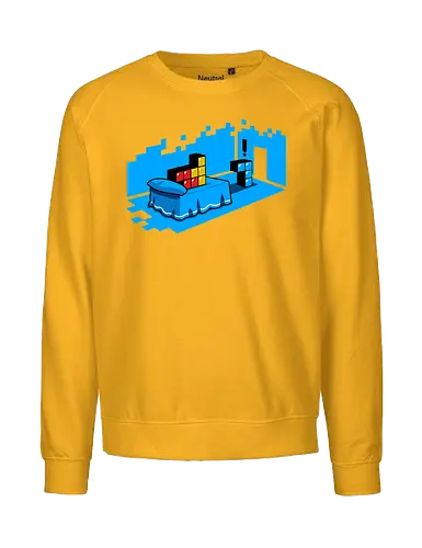 Sextris - tetris, sexy, bed, retro, parody, funny - Fairtrade Sweatshirt