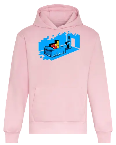 Sextris - tetris, sexy, bed, retro, parody, funny - Heavyweight Hoodie