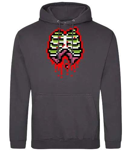 Zombie guts - pixel, zombie, guts, retro, horror - Standard Hoodie