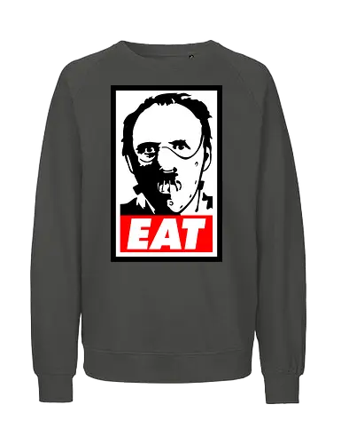 Eat - eat, food, hannibal, horror, movie, terror - Fairtrade Sweatshirt