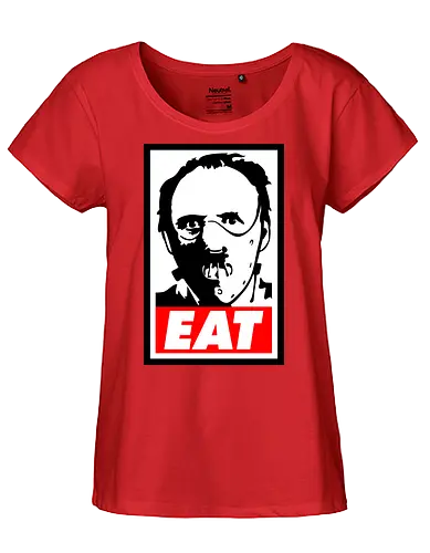Eat - eat, food, hannibal, horror, movie, terror - Fairtrade Girl Shirt