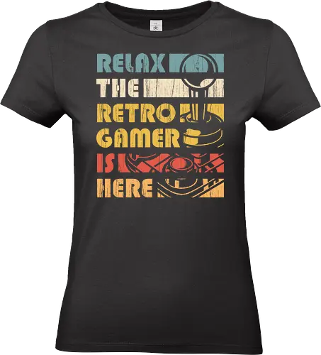 Relax The Retro Gamer is Here - retro, game, arcade, pixel, relax - Standard T-Shirt (Frauen)