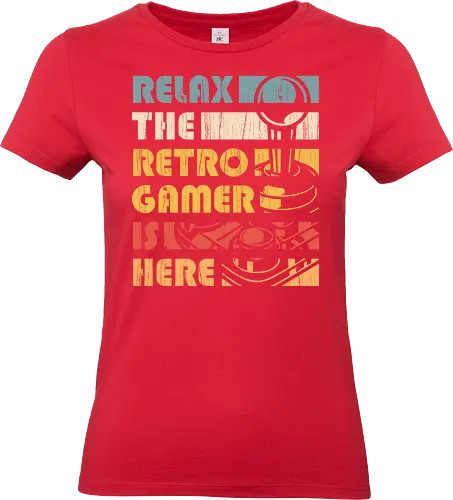 Relax The Retro Gamer is Here - retro, game, arcade, pixel, relax - Standard T-Shirt (Frauen)
