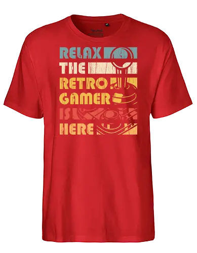 Relax The Retro Gamer is Here - retro, game, arcade, pixel, relax - Fairtrade T-Shirt