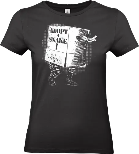 Adopt A Snake - metal gear solid, adopt a pet, snakes, snake, video games, funny, mgs, mgs 2, big boss, cobra, adopt a snake, cardboard box - Standard T-Shirt (Frauen)