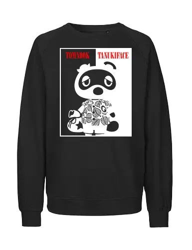 Tanukiface - tanuki, animal, cute, kawaii, scarface - Fairtrade Sweatshirt