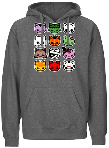 hallowkitties - halloween, cat, kitty, cute, funny - Fairtrade Hoodie
