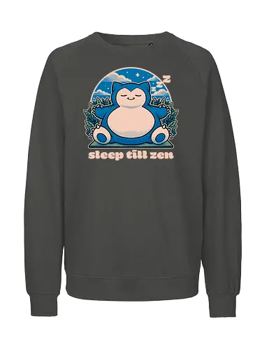 Chubby Anime Zen Monster  - Chubby, Monster, Pet, Cute, Fun, Funny, Game, Video Game, Zen, Meditation, Nap, Napping, Adventure, Fantasy, Fight, Sleep, Sleeping, Sleepy, Bear - Fairtrade Sweatshirt