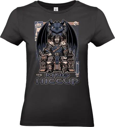 Viking Dragon King - Cool, Dragon, Animation, Mythical, Mythology, Mythological Creatures, Creature, viking, leader, alpha, king, magazine, cover, comic, tv show, comic book, Movie, Vikings, throne - Standard T-Shirt (Frauen)