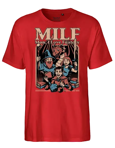 Vintage RPG Crew Joke - rpg, Pen and Paper, d20, dungeon master, role-playing game, tabletop, game master, milf, fantasy, adventure, crew, joke, gaming, game, game night, boardgame, elf, thief, wizard, barbarian, knight, warrior, dragon - Fairtrade T-Shirt