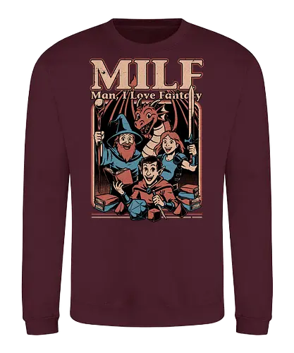 Vintage RPG Crew Joke - rpg, Pen and Paper, d20, dungeon master, role-playing game, tabletop, game master, milf, fantasy, adventure, crew, joke, gaming, game, game night, boardgame, elf, thief, wizard, barbarian, knight, warrior, dragon - Sweatshirt
