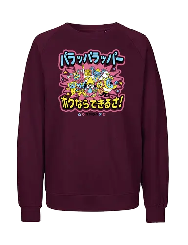 Rappa Town - music, rap, onion, funk, parappa, dog, retro, cute - Fairtrade Sweatshirt