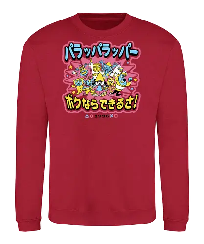 Rappa Town - music, rap, onion, funk, parappa, dog, retro, cute - Sweatshirt