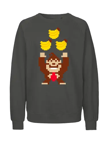Tribananas - banana, donkey, king, rock, monkey, ape - Fairtrade Sweatshirt
