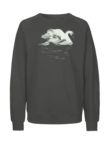 swan - swan, sumie, japan, lake - Fairtrade Sweatshirt