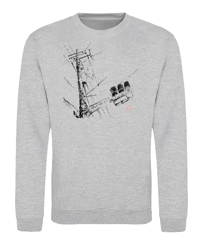 tokyo wires - tokyo, wires, street, sumie, japan - Sweatshirt