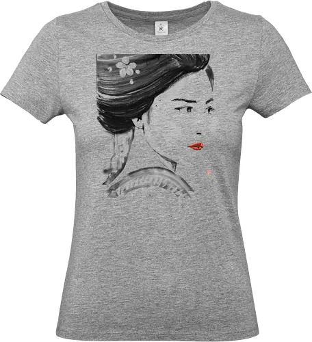 close up geisha - geisha, sumie, japan - Standard T-Shirt (Frauen)