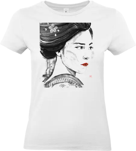 close up geisha - geisha, sumie, japan - Standard T-Shirt (Frauen)