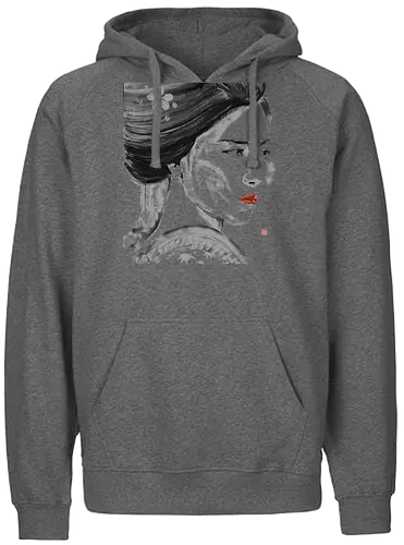 close up geisha - geisha, sumie, japan - Fairtrade Hoodie