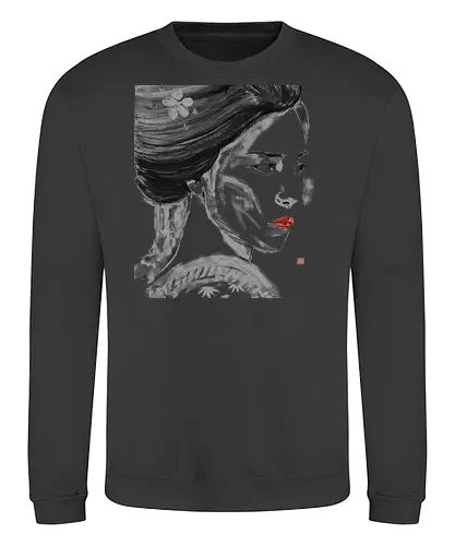 close up geisha - geisha, sumie, japan - Sweatshirt