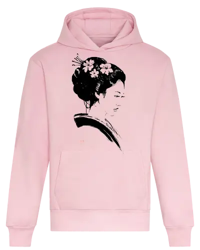 beautiful geisha - geisha, sumie, japan - Heavyweight Hoodie